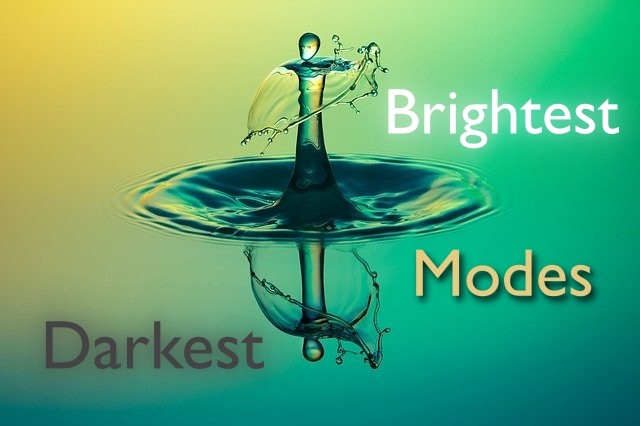darkest to brightest modes