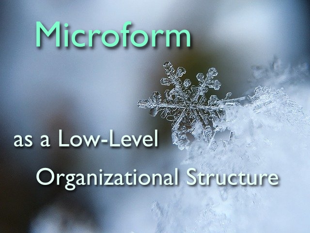 microform as a low level organizational structure