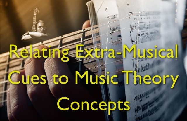 relating extra-musical cues to music theory concepts