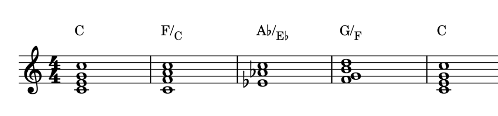 chromatic mediants with simple chord progression